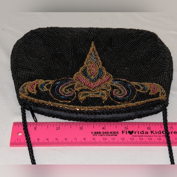 Vintage Fully Beaded Sparkling Purse Clutch or Shoulder Bag - Picture 11 of 14